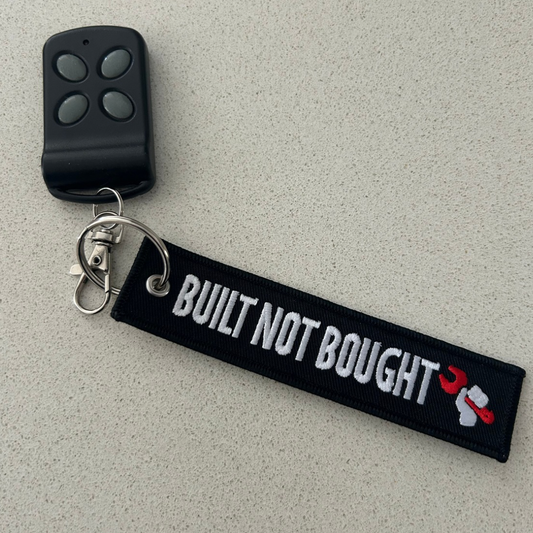 Embroidered Bought Not Built Key Ring