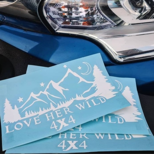 Official LOVE HER WILD 4X4 Sticker