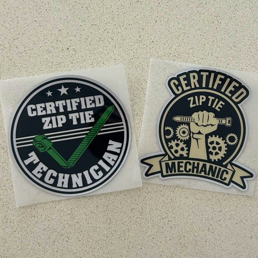 Zip Tie Certified Sticker